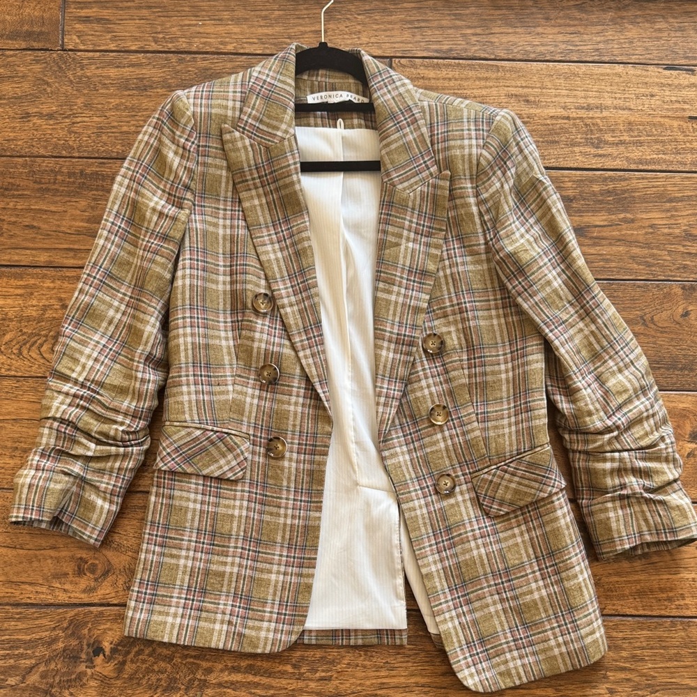 Veronica beard plaid blazer